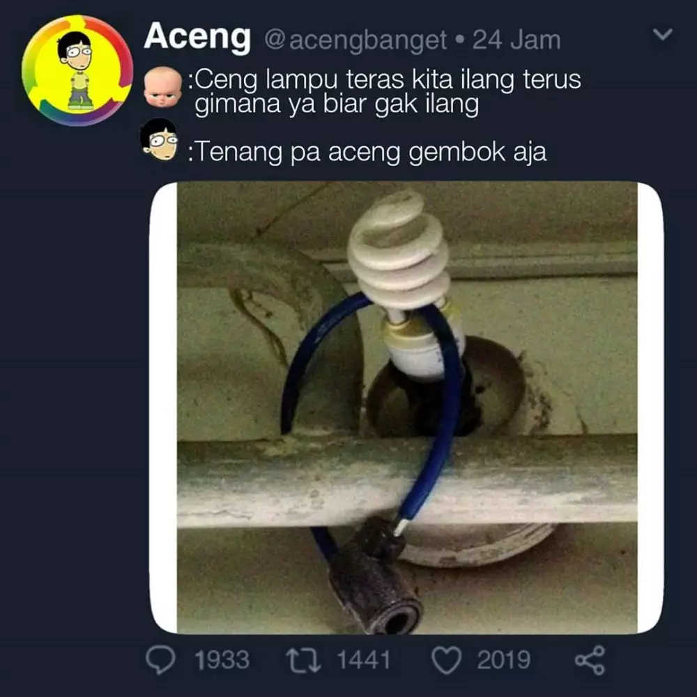 meme lucu amankan barang © 2020 instagram.com