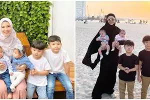 8 Potret kompak Ratna Galih dan kelima anaknya, gemes!