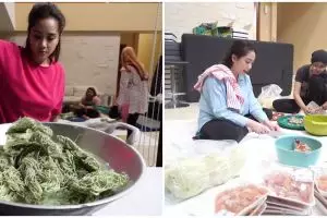 Berbagi dengan sesama, ini 10 momen Nagita masak ratusan porsi