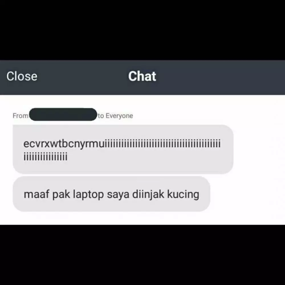 chat serius salah ketik © 2020 instagram.com