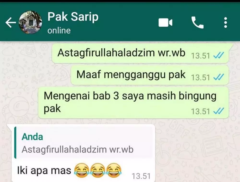 chat serius salah ketik © 2020 instagram.com