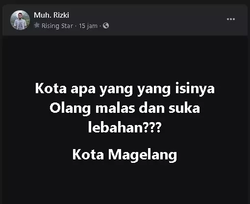 Pertanyaan receh bapak-bapak Berbagai sumber