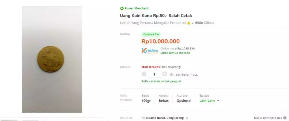 uang koin mahal  Berbagai Sumber