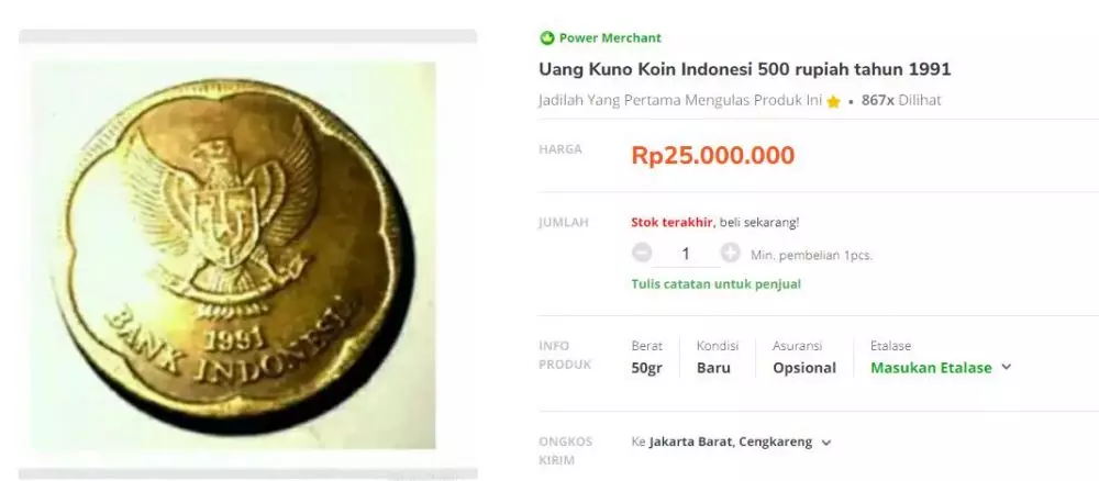 uang koin mahal  Berbagai Sumber