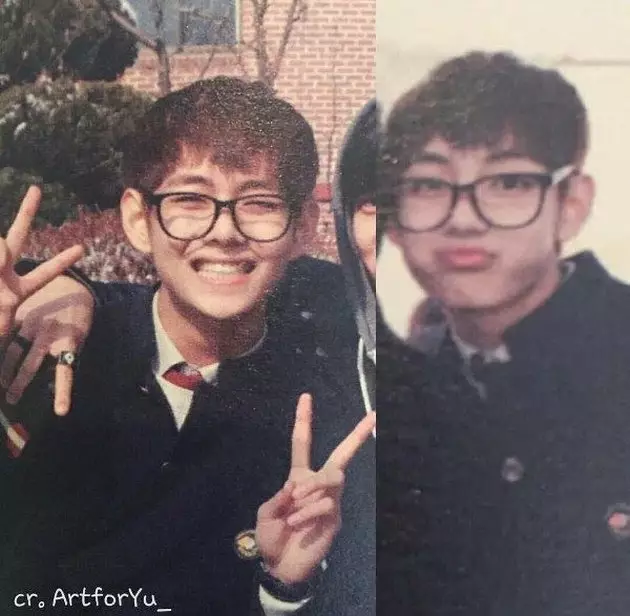 V BTS saat sekolah berbagai sumber V BTS saat sekolah berbagai sumber