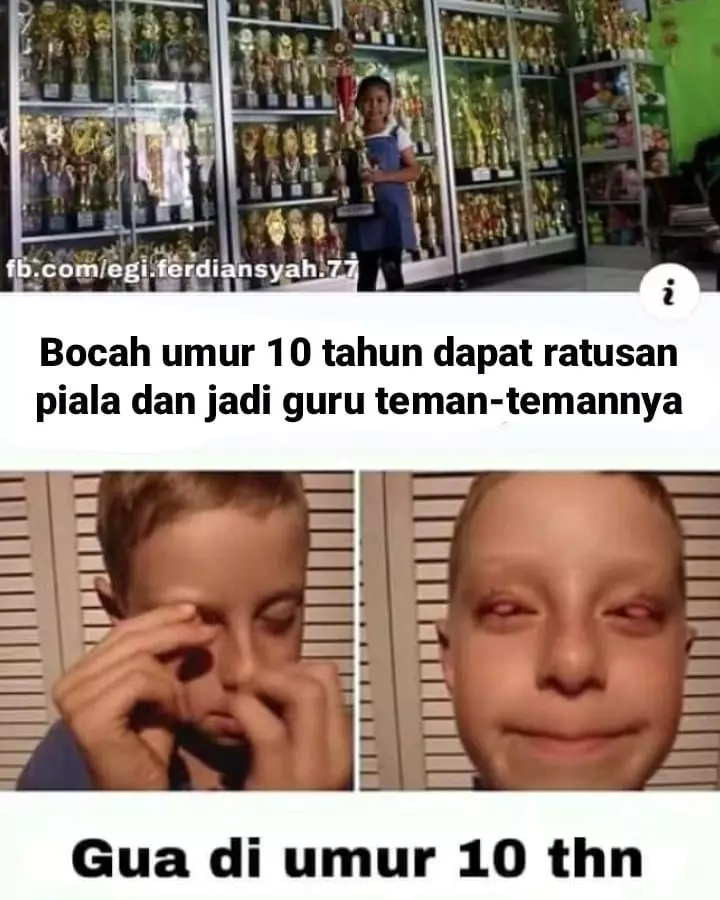 Meme aku vs prestasi anak lain Instagram