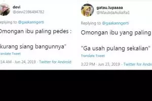 10 Cuitan lucu 'omongan ibu yang paling pedes', bikin nggak berkutik