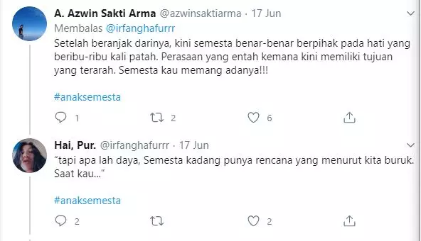 cuitan alam semesta Twitter