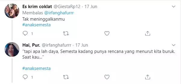 cuitan alam semesta Twitter