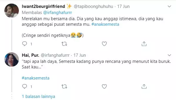 cuitan alam semesta Twitter