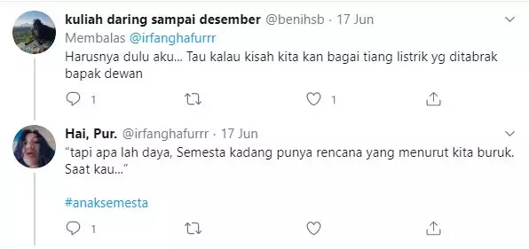 cuitan alam semesta Twitter
