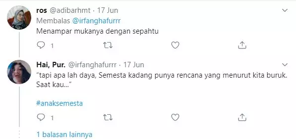 cuitan alam semesta Twitter