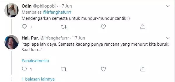 cuitan alam semesta Twitter