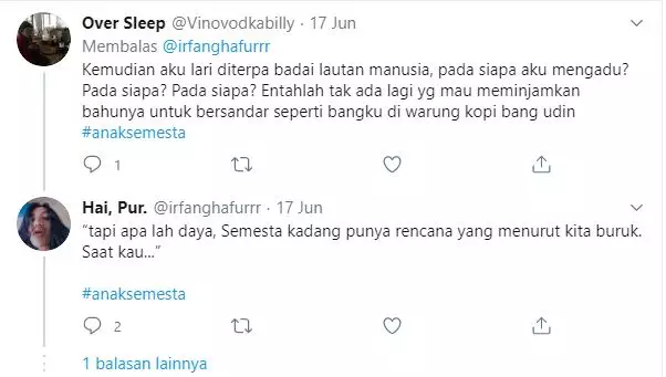 cuitan alam semesta Twitter