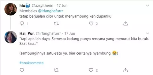 cuitan alam semesta Twitter