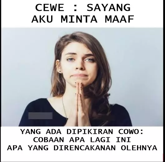 cewek minta maaf berbagai sumber