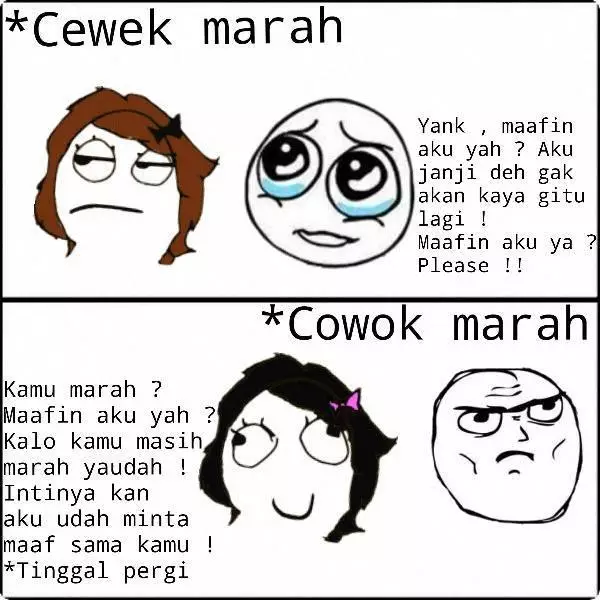 cewek minta maaf berbagai sumber