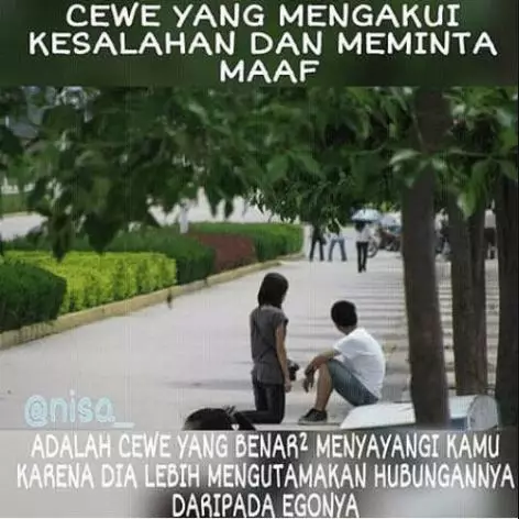 cewek minta maaf berbagai sumber