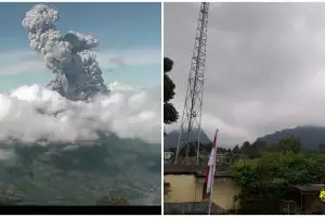 10 Potret detik-detik erupsi Merapi, tinggi kolom capai 6.000 meter