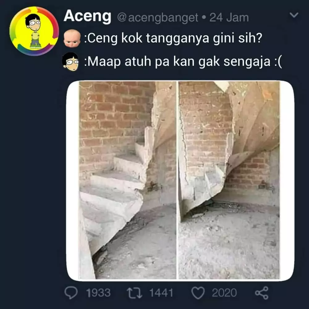 meme lucu salah pasang barang © 2020 instagram.com