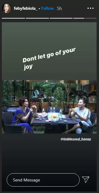 potret Feby Febiola dan rambut barunya Instagram