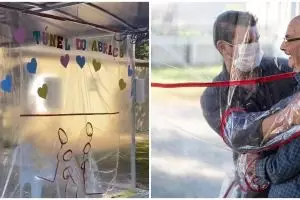 Klinik di Brasil bikin Hug Tunnel demi cegah corona, ini 9 potretnya