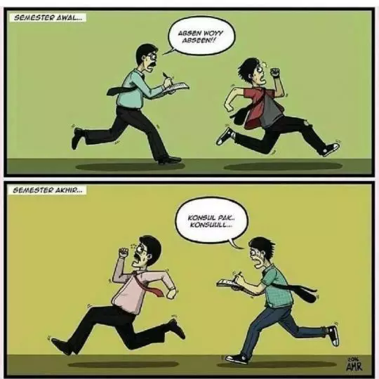 Meme hubungan dosen dan mahasiswa Berbagai sumber