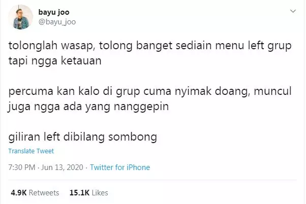 balada pengguna whatsapp Twitter