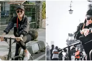 Potret 7 penyanyi dangdut saat bersepeda, gayanya curi perhatian
