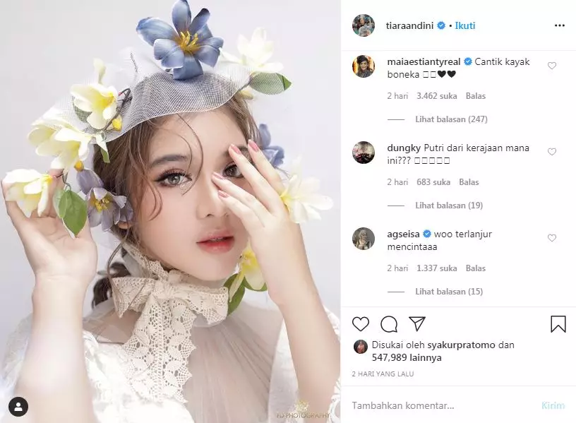 Potret Tia idol bikin Maia kagum Instagram/@fdphotography90