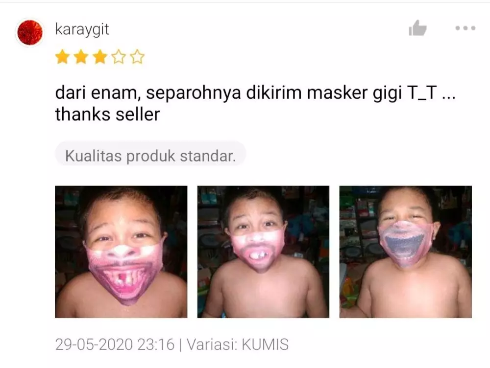 kelakukan cowok kasih penilaian olshop Twitter/@txtdarionlshop