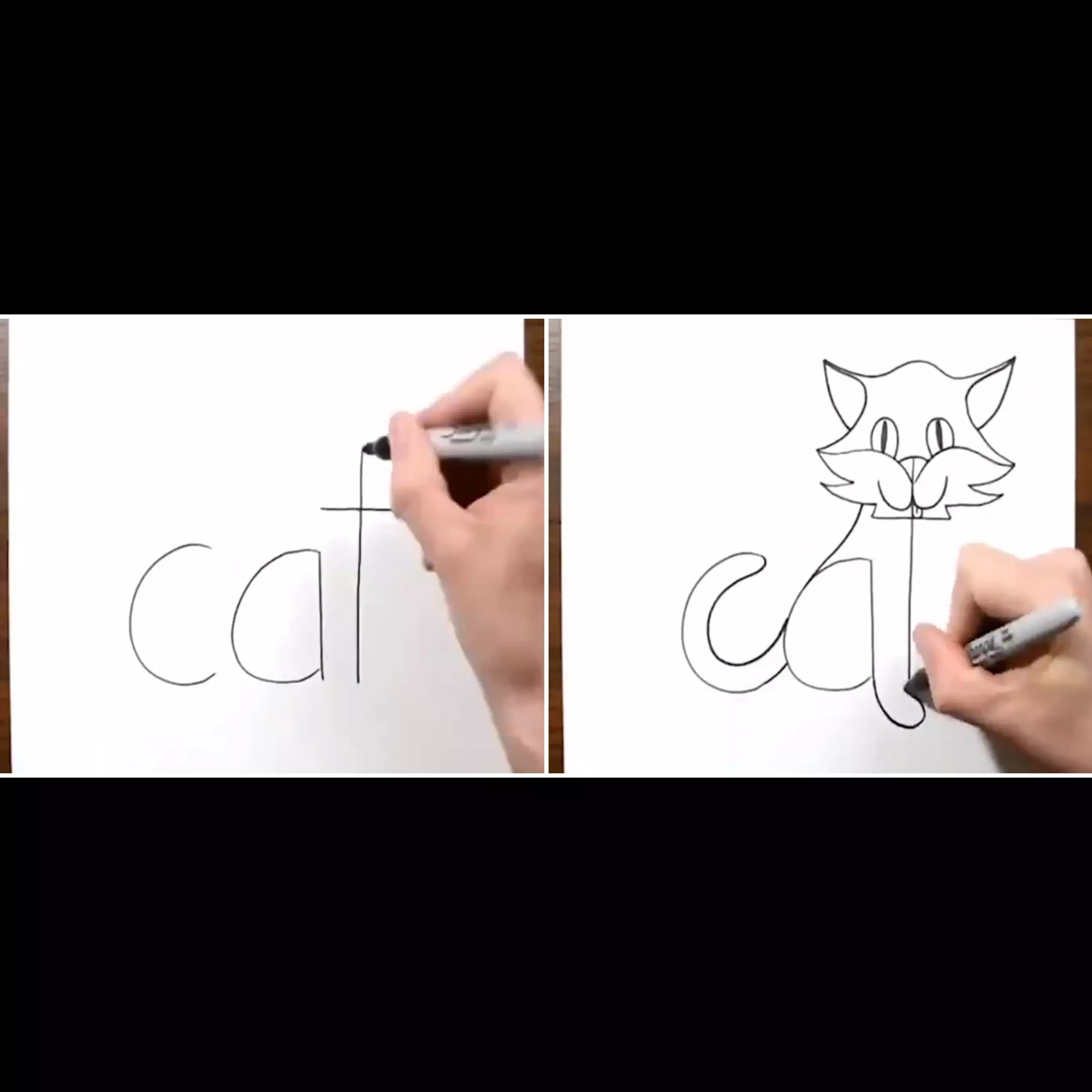 6 Gambar keren dibuat dari kerangka kata, kreatifnya bikin takjub