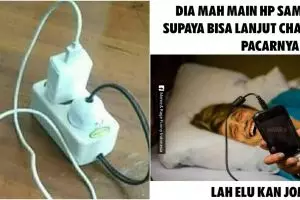 10 Meme ngecharge baterai HP ini bikin tepuk jidat