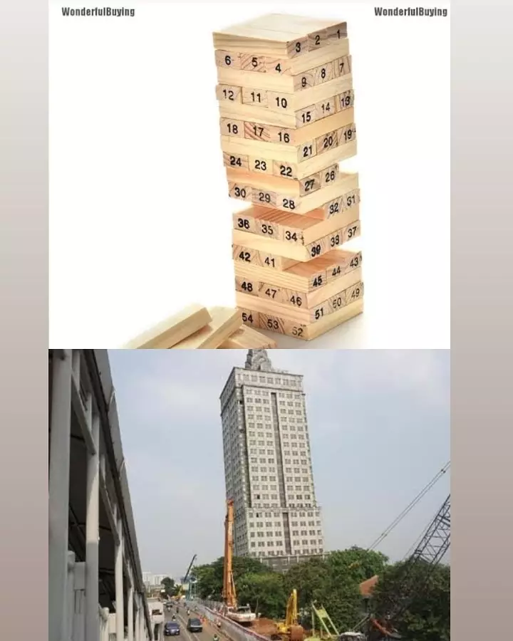 Meme bangunan seperti game Berbagai sumber