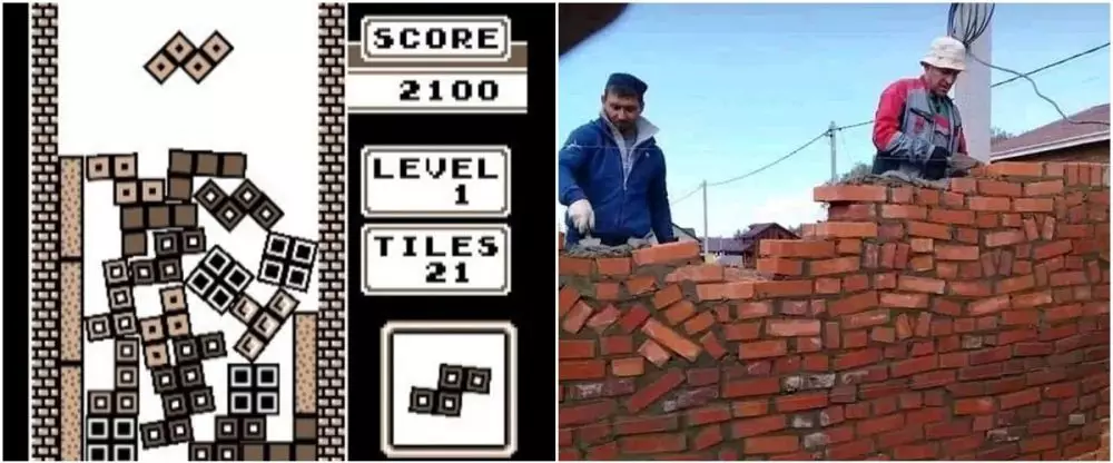 Meme bangunan seperti game Berbagai sumber