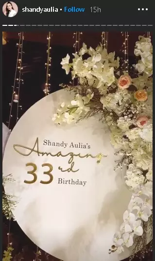 Ulang tahun Shandy Aulia sebagai ibu Instagram/@shandyaulia