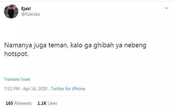 cuitan lucu tentang teman  Twitter