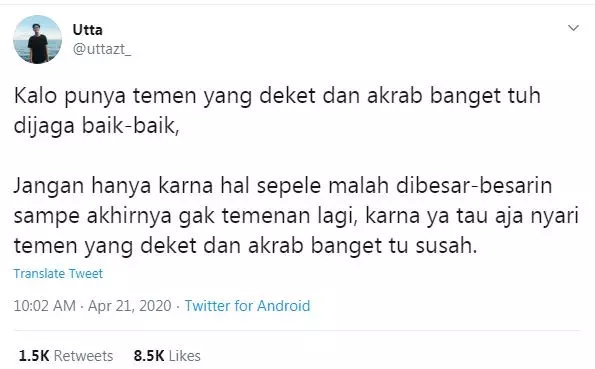 cuitan lucu tentang teman  Twitter