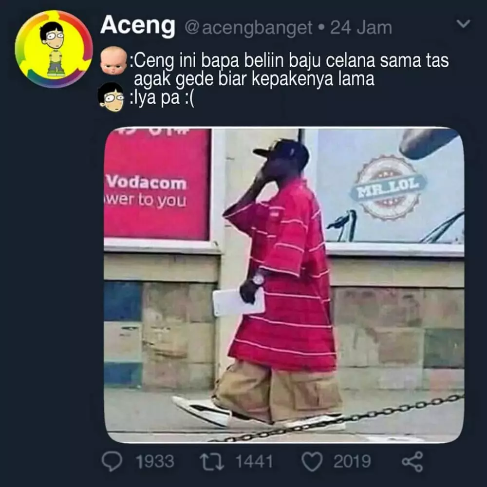 meme lucu gaya fashion nyeleneh © 2020 instagram.com meme lucu gaya fashion nyeleneh © 2020 instagram.com