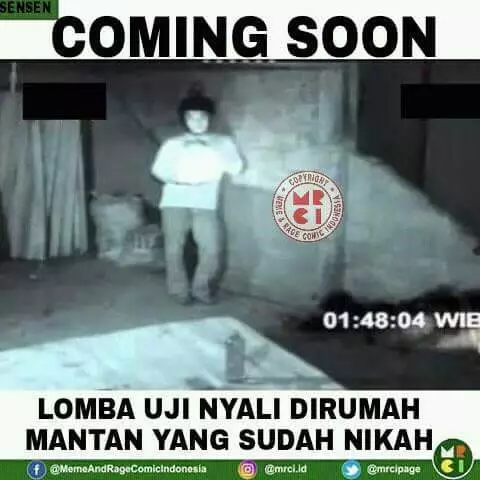 Meme saat di tempat angker Berbagai sumber