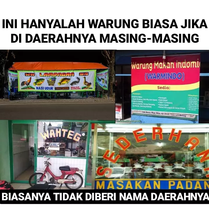 Meme warung makan daerah Berbagai sumber