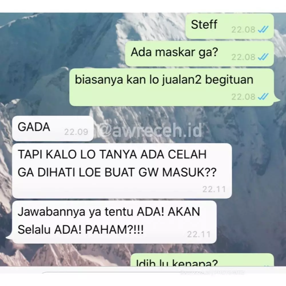 chat pembalasan para jomblo © 2020 instagram.com