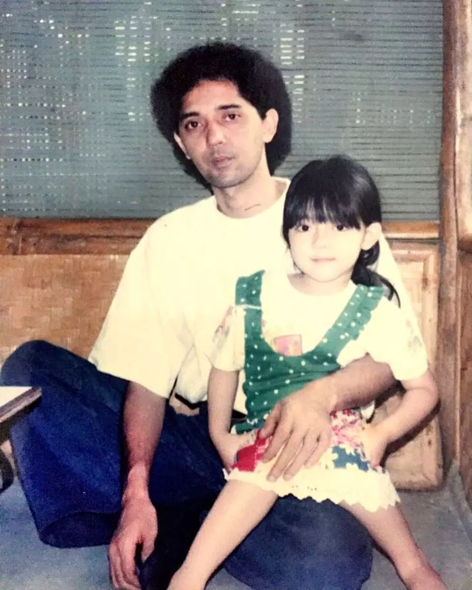 masa kecil seleb dengan ayah instagram