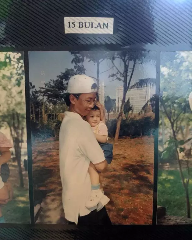 masa kecil seleb dengan ayah instagram