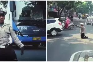 Kisah Ahmad Junaedi, pria difabel sukarela atur lalu lintas