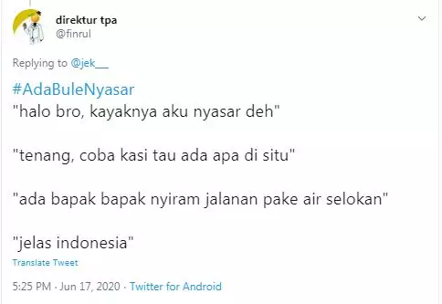cuitan ada bule nyasar Twitter