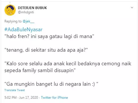 cuitan ada bule nyasar Twitter