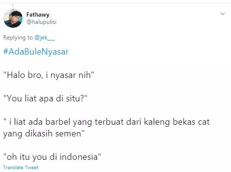 cuitan ada bule nyasar Twitter