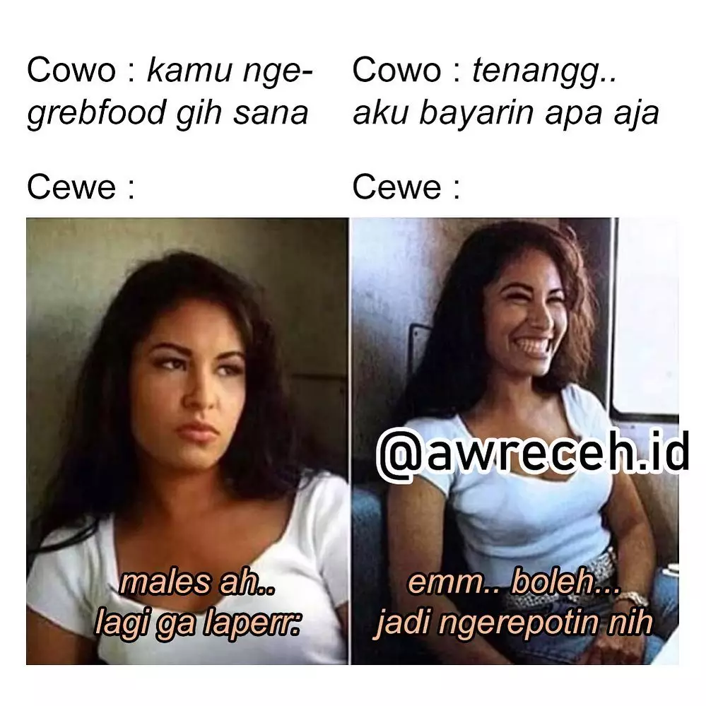meme cuma cewek yang paham © 2020 instagram.com