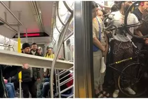 10 Barang bawaan penumpang kereta ini kebangetan, repot abis